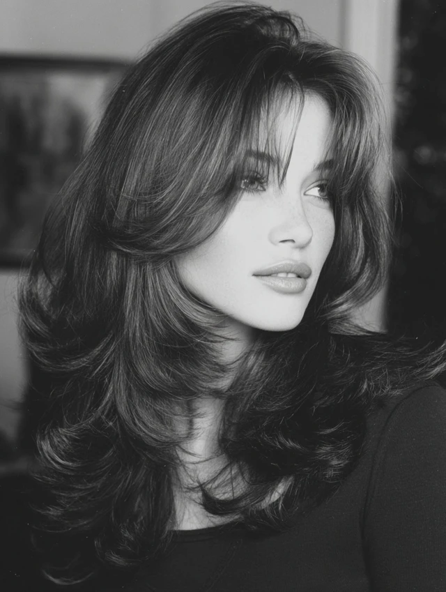 33 Retro Blowout Hairstyles for Long Hair with Flipped-Out Layers That Feel Bouncy, Flowing and Easy to Wear 3 Long Hair Blowout with Soft Flipped Ends