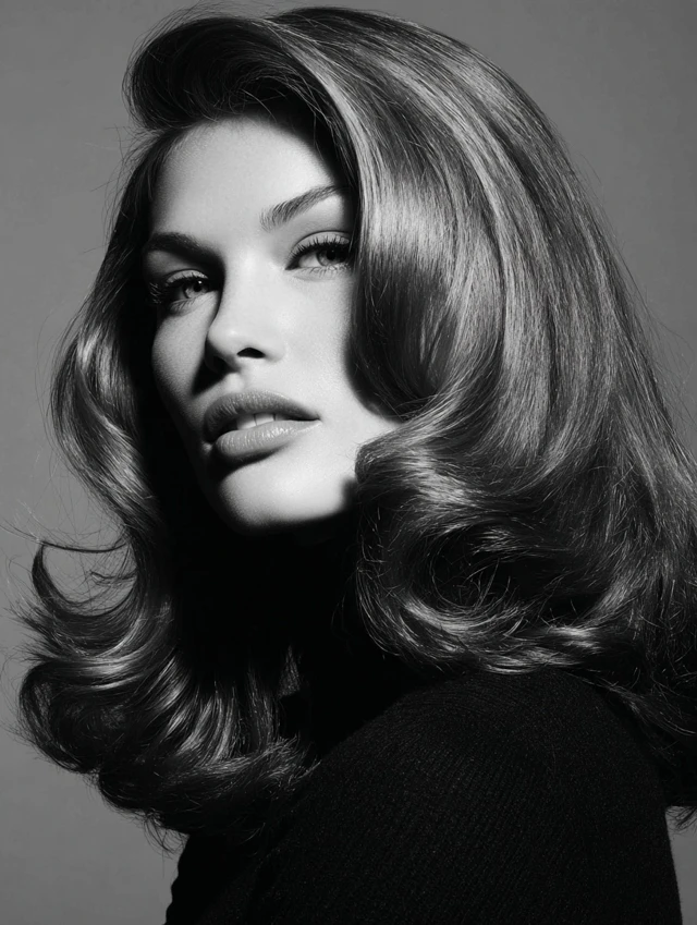 33 Retro Blowout Hairstyles for Long Hair with Flipped-Out Layers That Feel Bouncy, Flowing and Easy to Wear 6 Retro Long Blowout with Bouncy Flipped Ends