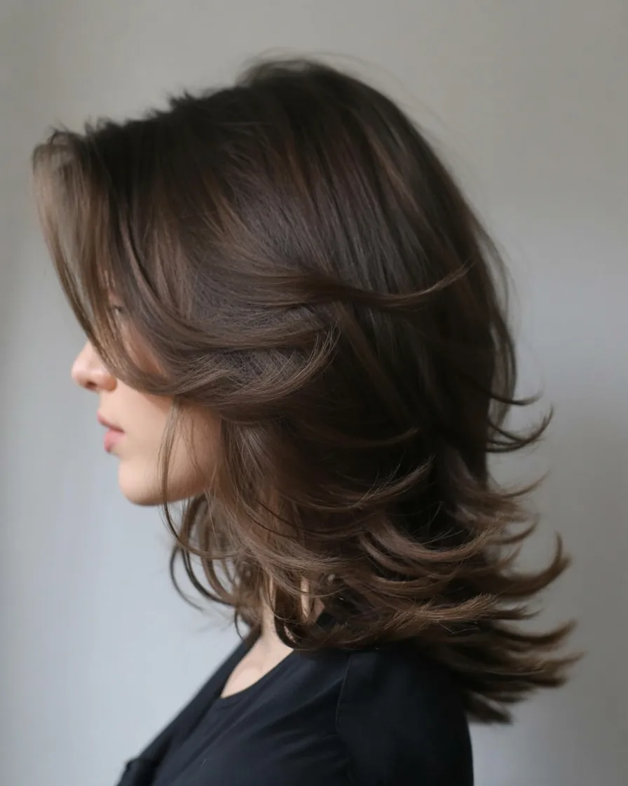 33 Retro Blowout Hairstyles for Long Hair with Flipped-Out Layers That Feel Bouncy, Flowing and Easy to Wear 17 Long Hair Blowout with a Tousled Flipped Texture