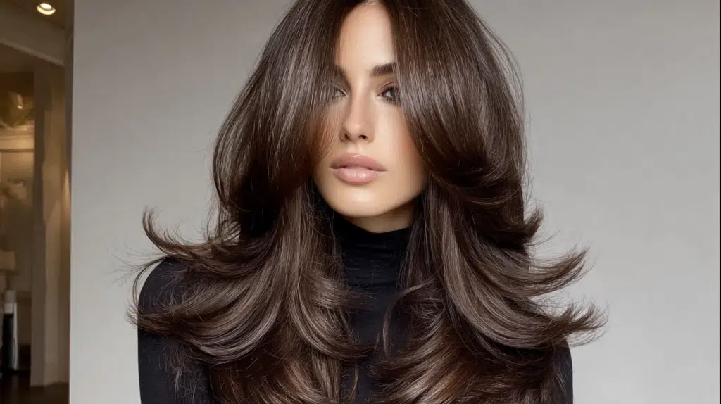 33 Retro Blowout Hairstyles for Long Hair with Flipped-Out Layers That Feel Bouncy, Flowing and Easy to Wear 30 Long Feathered Blowout with a Flipped, Flowing Shape
