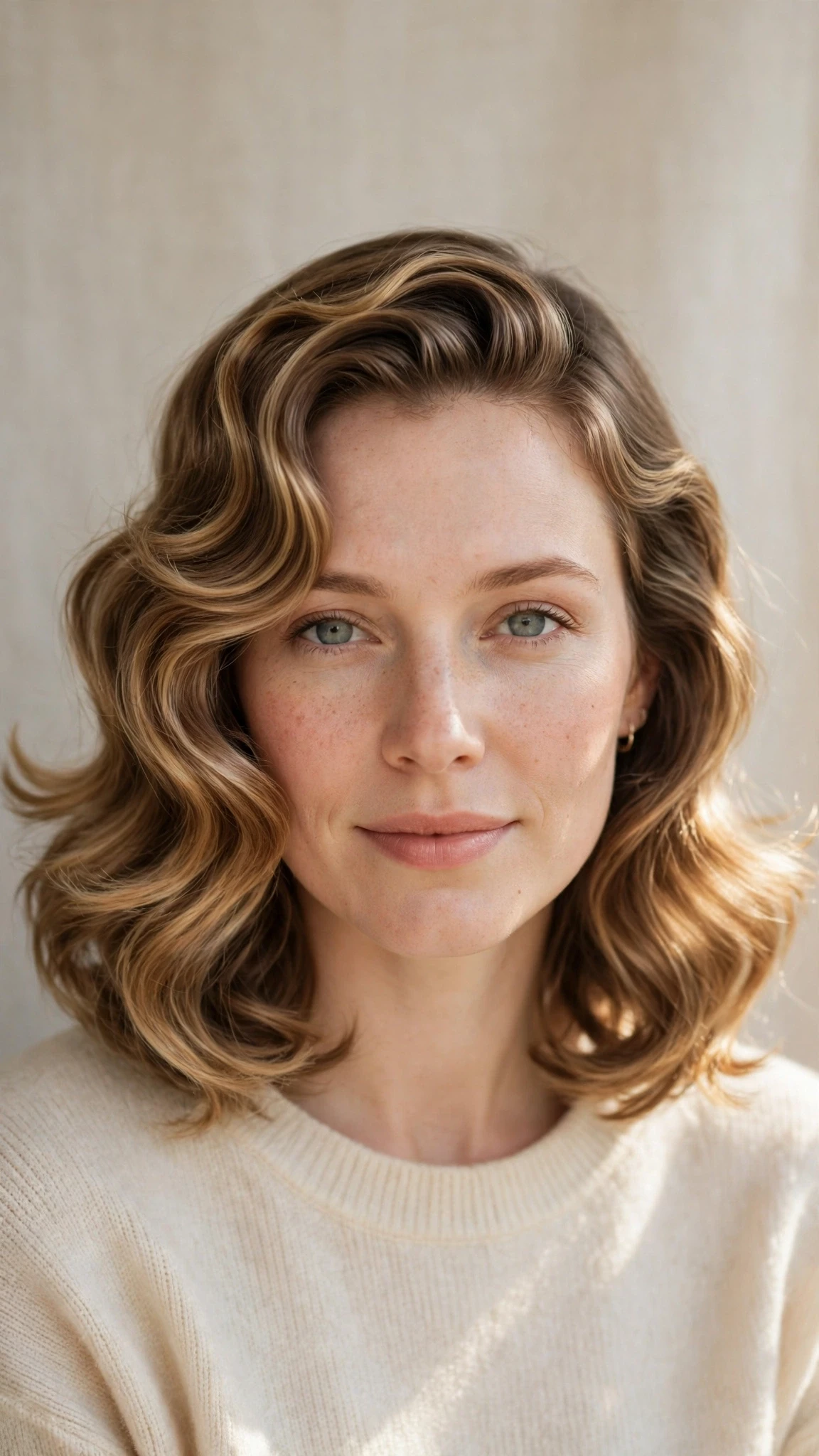 Retro Wave Hairstyles For Medium Hair With Polished Finger Waves With Soft Bends And Flicked Ends, Long Soft Layers And Soft Golden Pieces