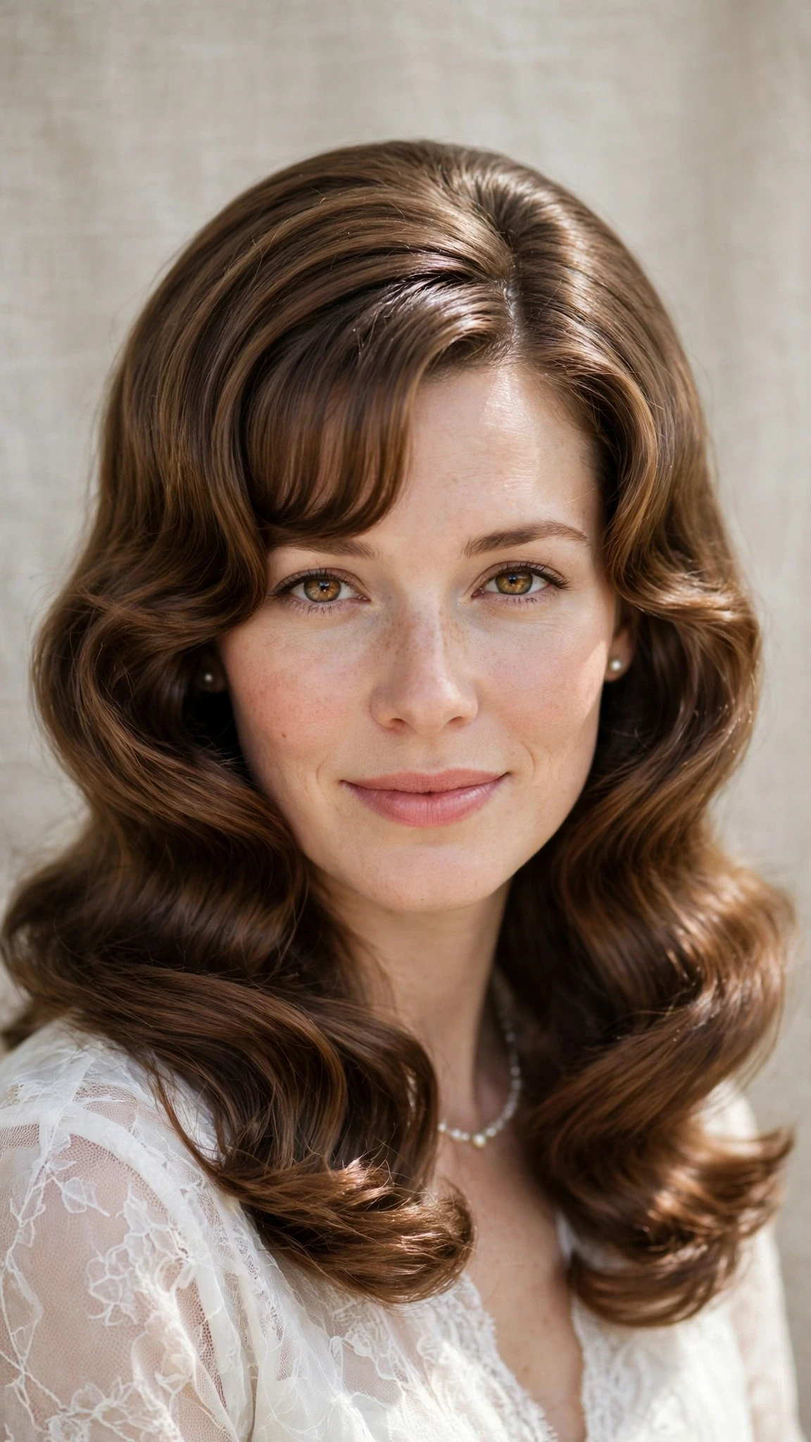 Retro Wave Hairstyles For Spring Weddings With A Vintage Finish With A Polished Blowout, Curtain Pieces And A Glossy Shine Finish
