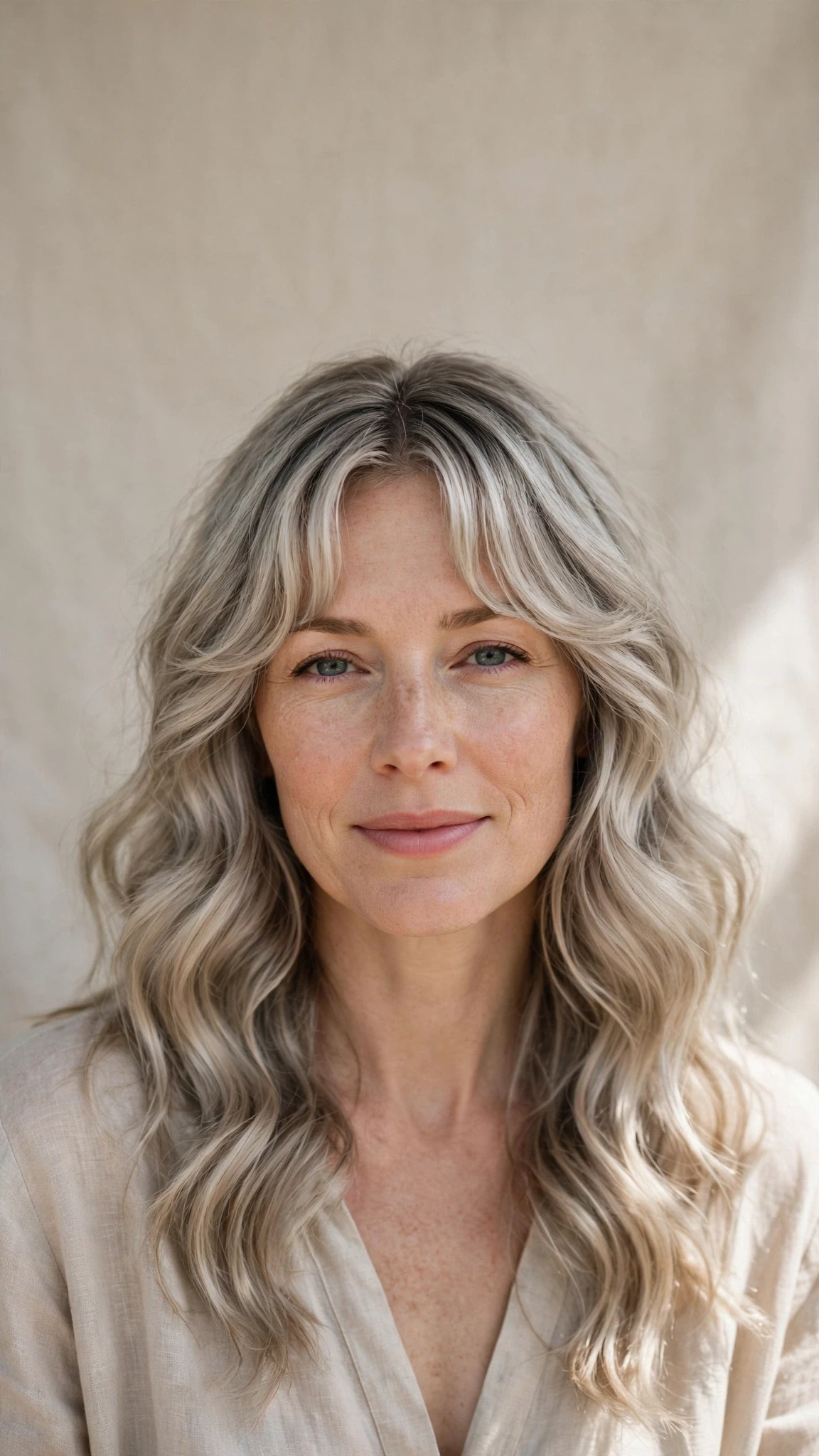 Retro Wave Hairstyles For Ss27 With Old Hollywood Soft Waves With A Relaxed Lived-In Wave, Curtain Pieces And Cool Ash Softness