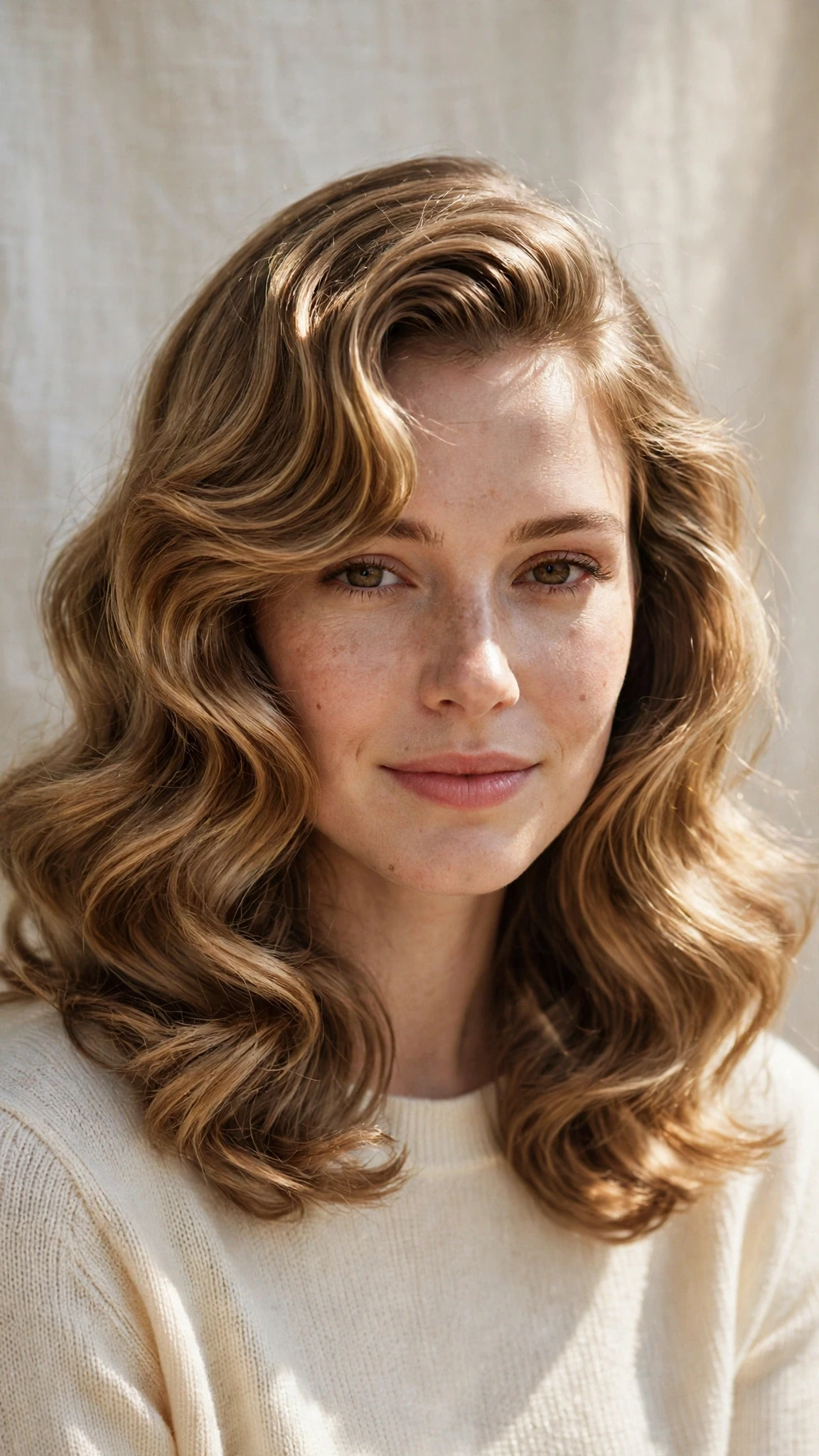 Retro Wave Hairstyles For Ss27 With Old Hollywood Soft Waves With Soft Waves, A Soft Side-Swept Fringe And Sunlit Dimension