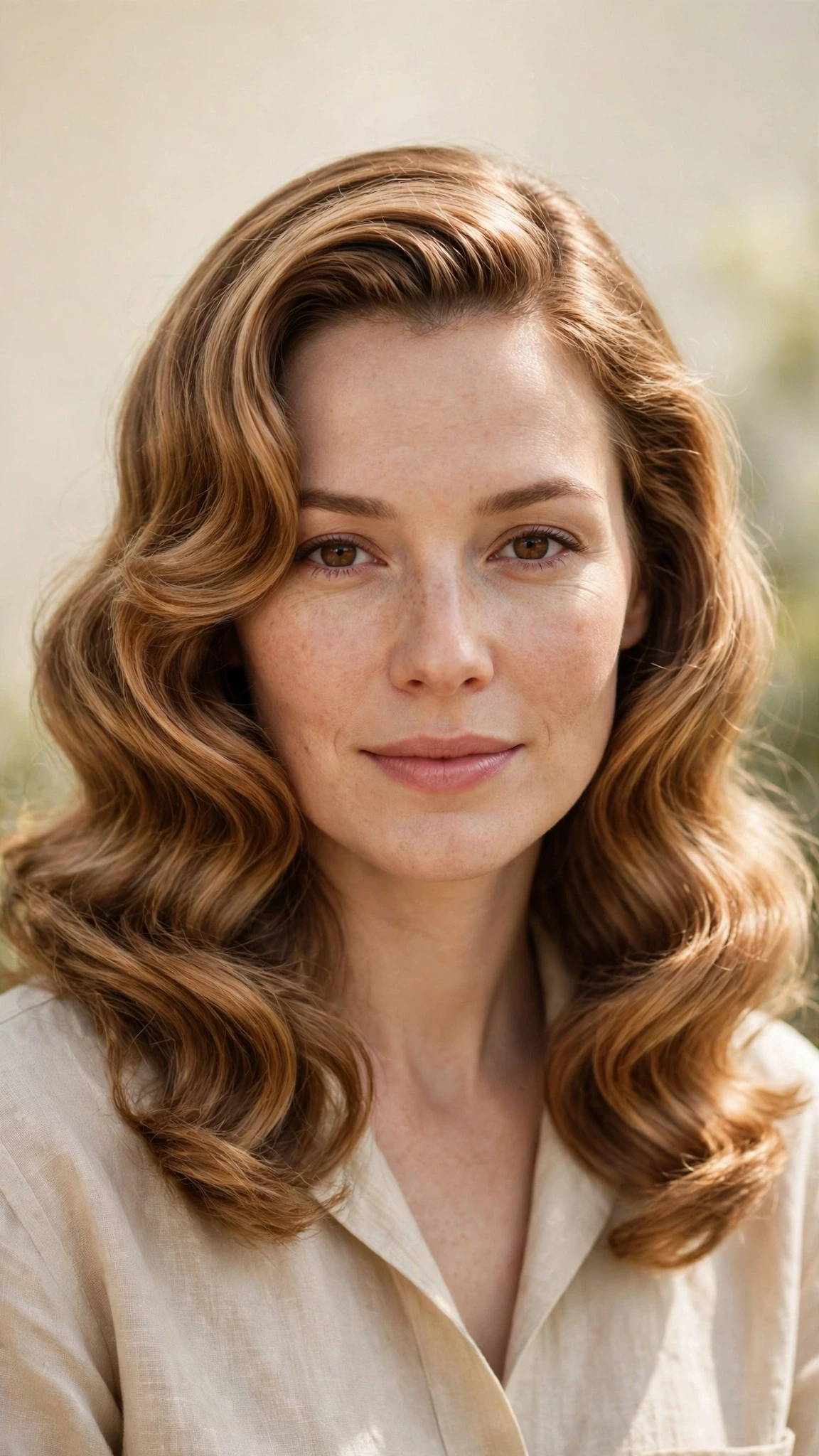 Retro Wave Hairstyles For Ss27 With Old Hollywood Soft Waves With Soft Waves, Face-Framing Layers And Warm Caramel Tones