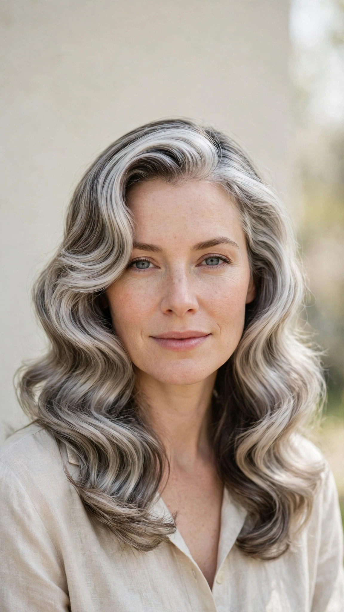 Retro Wave Hairstyles For Ss27 With Old Hollywood Soft Waves With Soft Waves, Graduated Layers And Silver-Blended Brightness