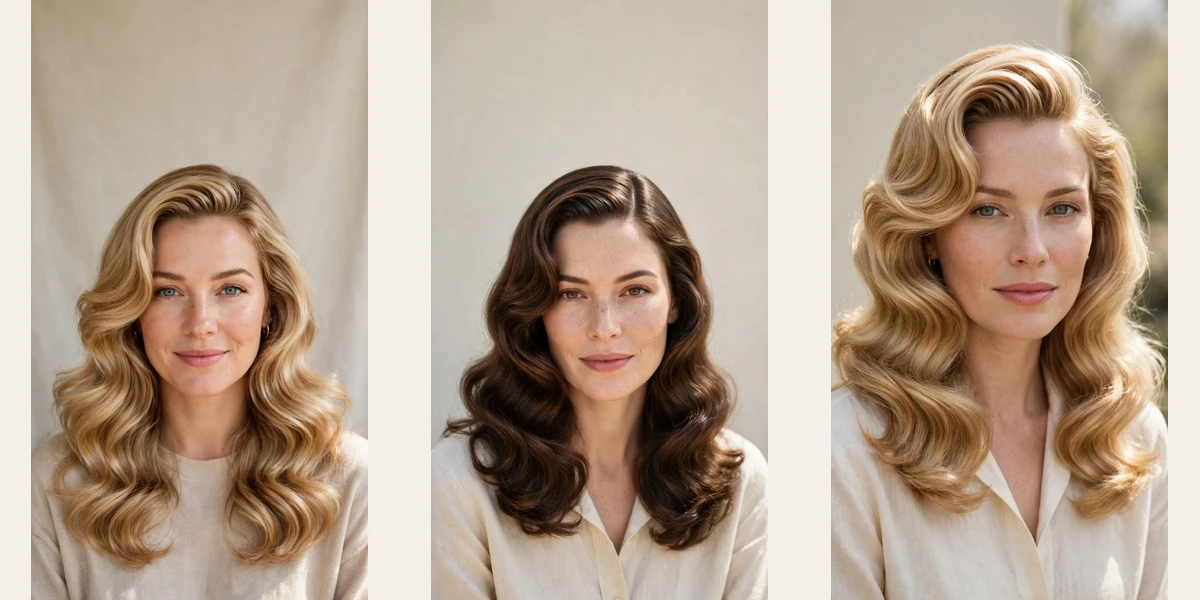 18 retro wave hairstyles for SS27 with Old Hollywood soft waves
