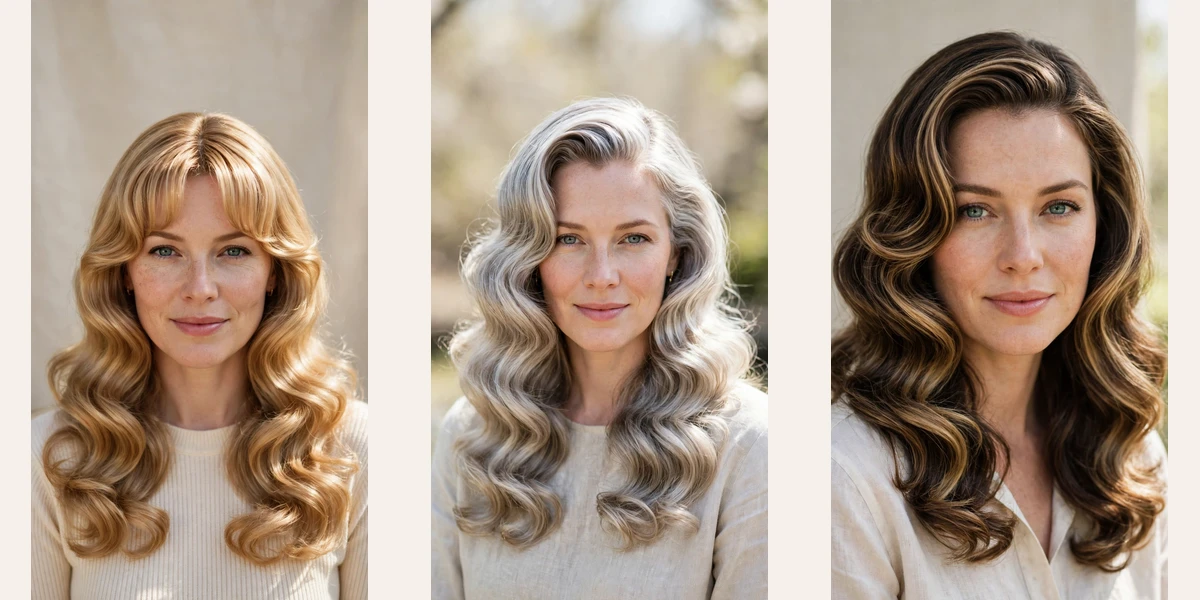 22 retro waves hairstyles for long hair with loose glamorous curls