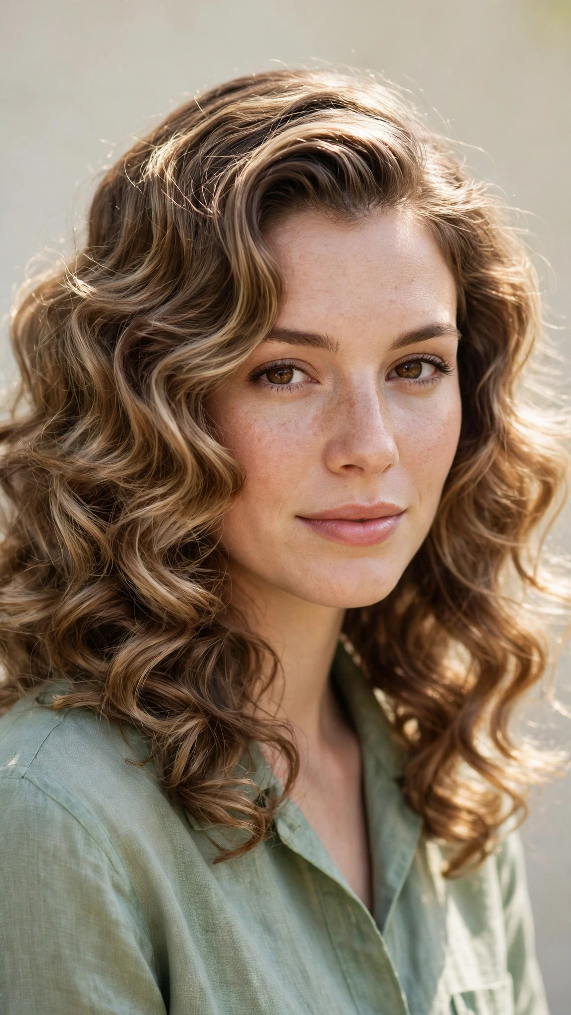 Retro Waves Hairstyles For Spring Evenings With A Deep Side Part With Loose Romantic Curls, Graduated Layers And Sunlit Dimension