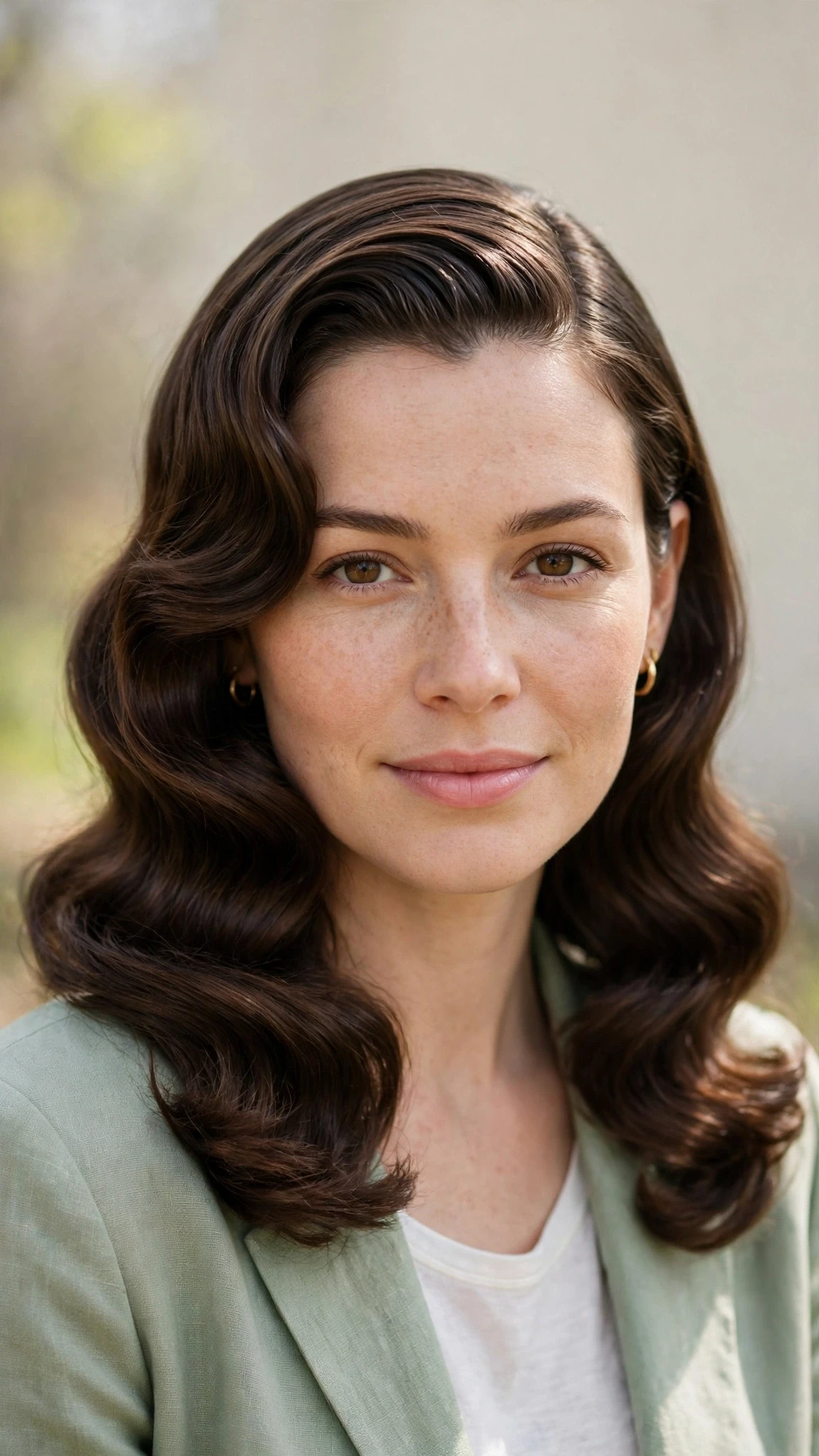 Retro Waves Hairstyles For Spring Evenings With A Deep Side Part With Silky Smooth Strands, A Deep Side Part And A Fresh Salon Shine
