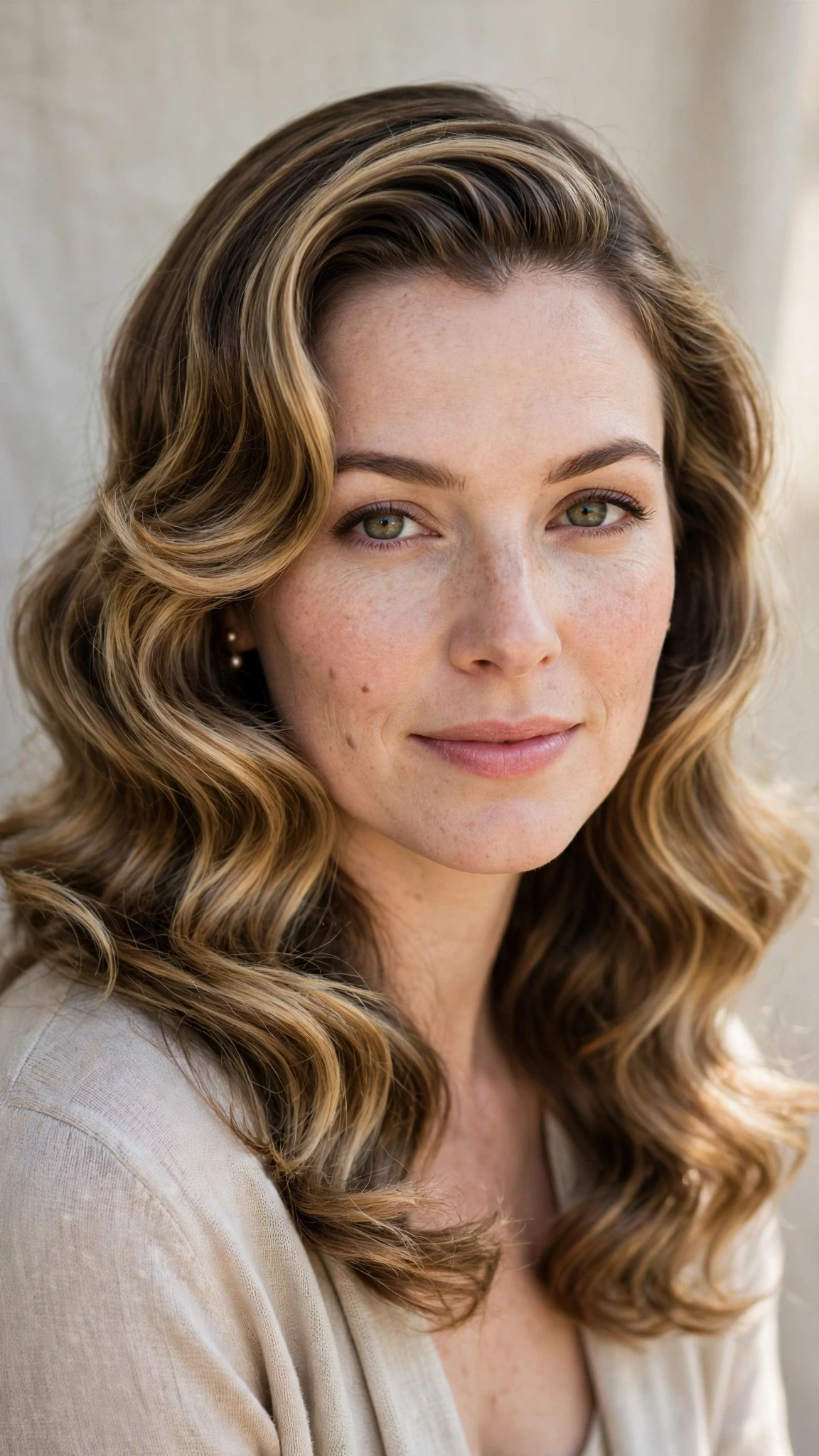 Retro Waves Hairstyles For Spring Evenings With A Deep Side Part With Soft Bends And Flicked Ends, Long Soft Layers And Soft Golden Pieces