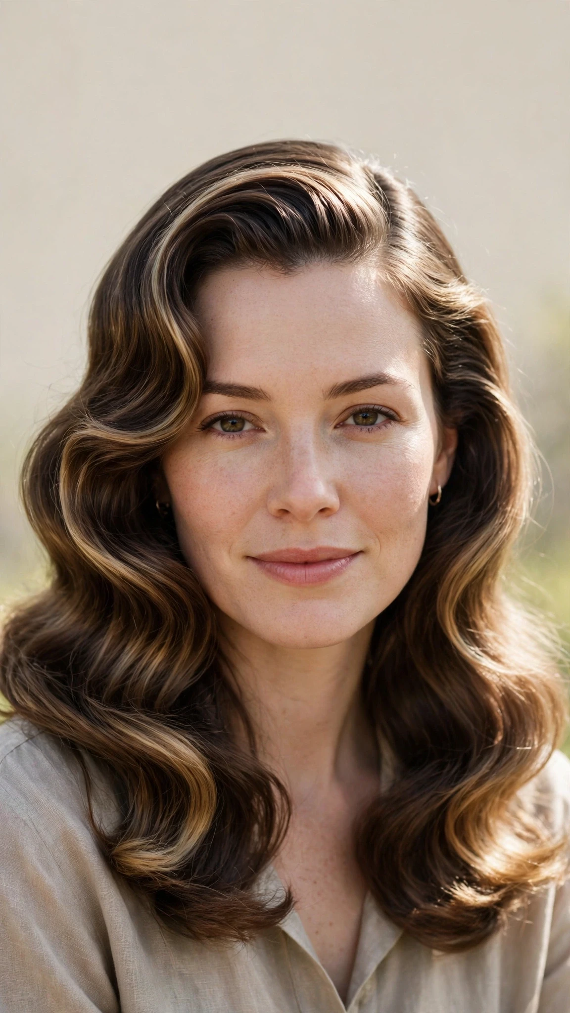Retro Waves Hairstyles For Spring Evenings With A Deep Side Part With Silky Smooth Strands, Feathered Ends And Soft Golden Pieces