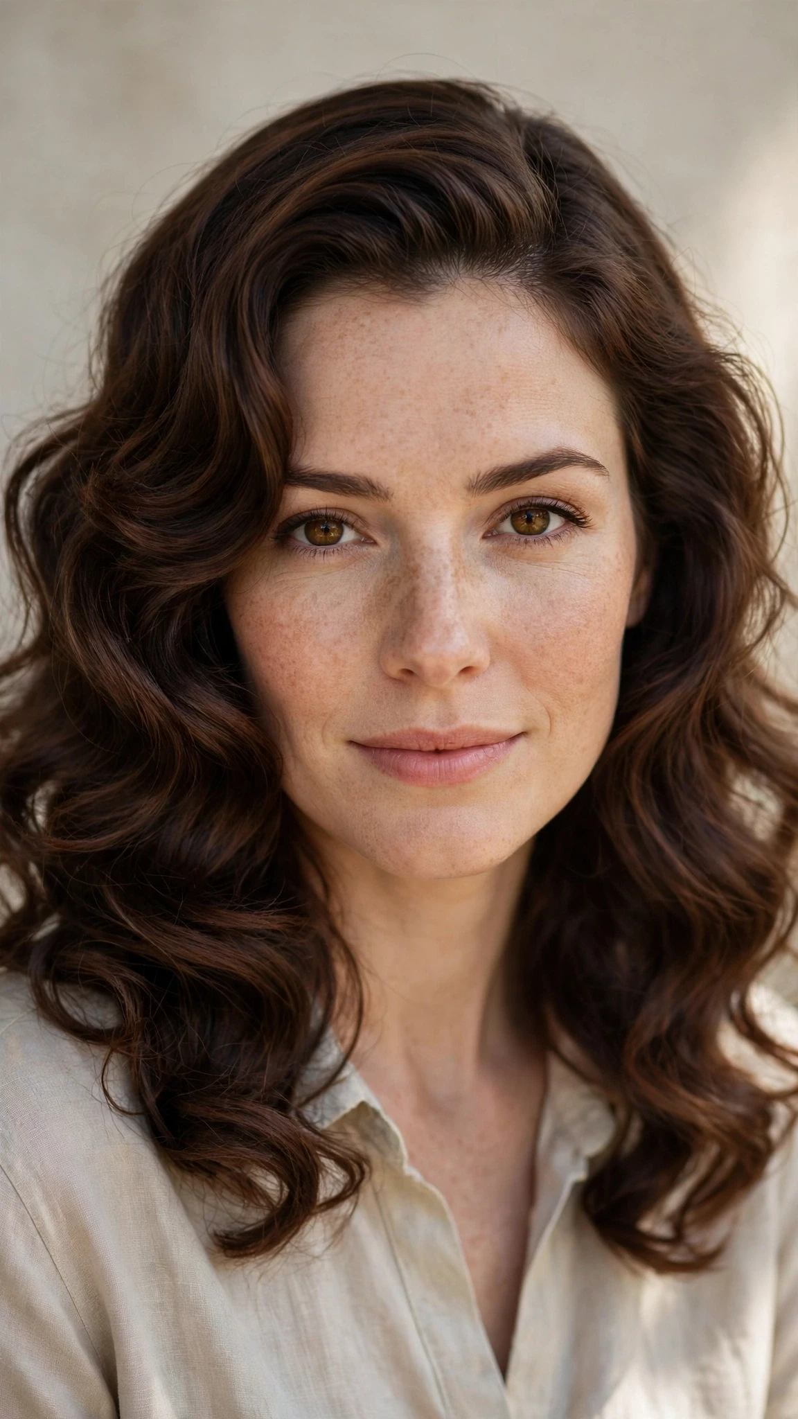 Retro Waves Hairstyles For Spring Evenings With A Deep Side Part With Loose Romantic Curls, Graduated Layers And Rich Chocolate Depth