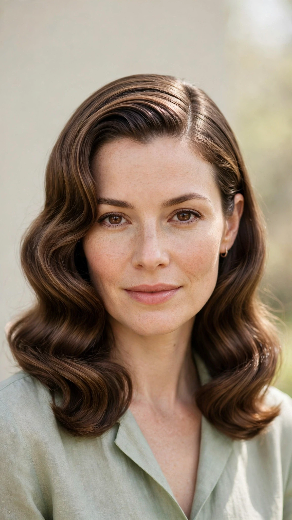 Retro Waves Hairstyles For Spring Evenings With A Deep Side Part With A Sleek Straight Finish, Subtle Internal Layers And A Fresh Salon Shine