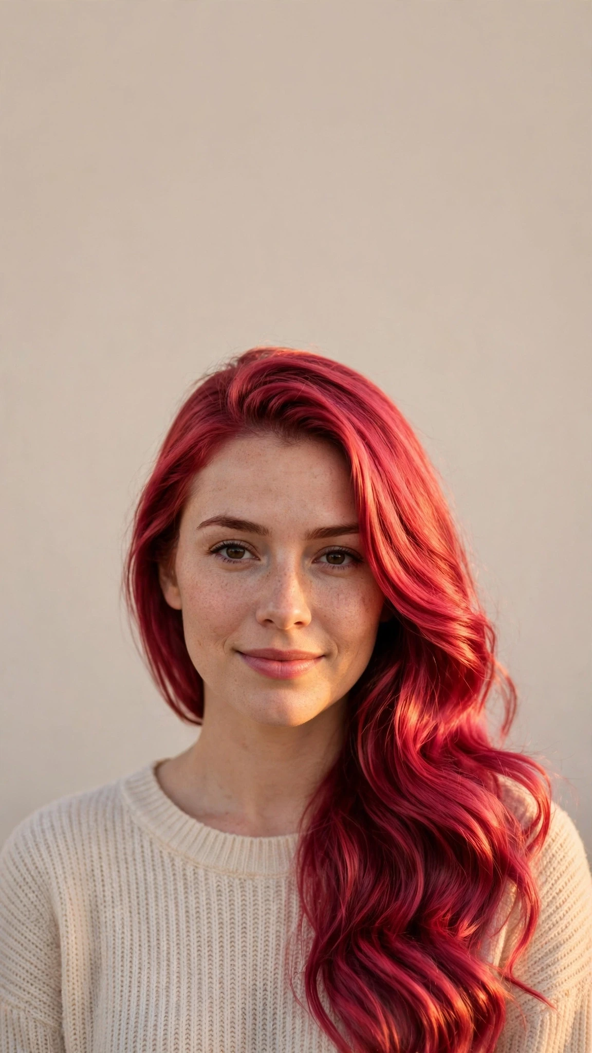 Side-Sweep Valentine Hair With Glossy Ends