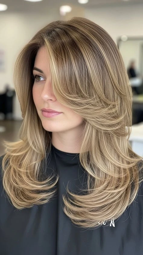 33 Romantic Valentine Waves Hairstyles For Long Hair With Layered Movement That Are Soft, Romantic and Glossy 32 Long Soft Movement With Layered Movement