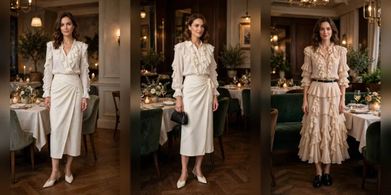 25 Ruffle Blouse Outfits for Valentine Dinners That Are Chic, Romantic and Easy to Wear