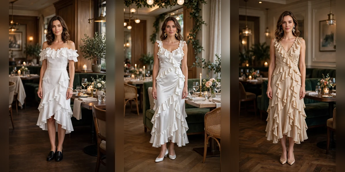 33 Ruffle Dress Outfits for February Parties That Are Chic, Romantic and Easy to Wear