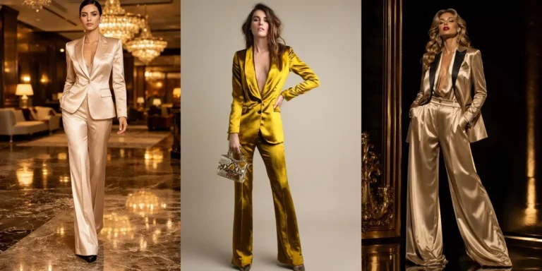 18 Satin Tuxedo Outfits for New Year Parties That Are Chic, Warm and Elegant