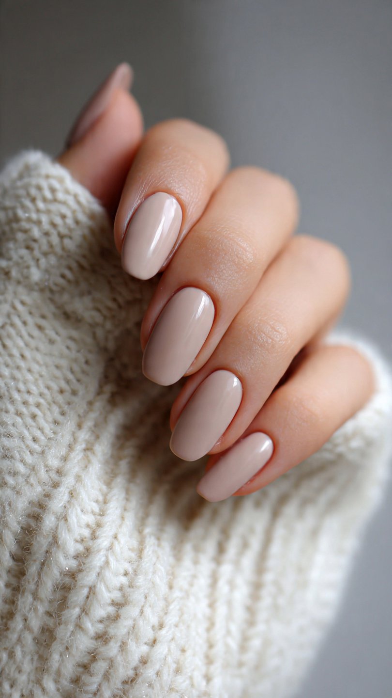 Matte Light Nude Almond Nails for January Office Looks