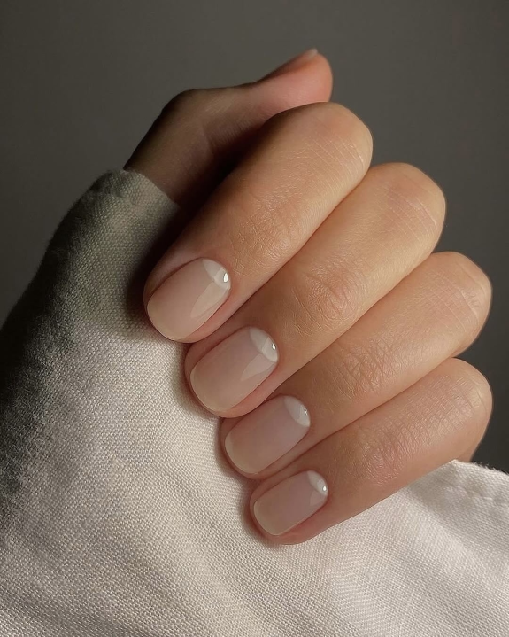 Matte Light Nude Square Nails for January Office Looks