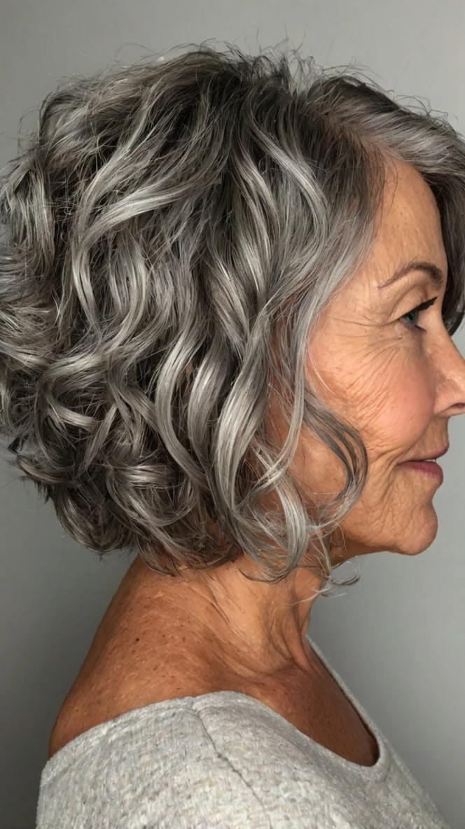 25 Short Winter Wave Hairstyles For Women Over 60 With Textured Ends That Are Chic, Soft and Flattering 4 Short Textured Waves With Gentle Flicked Ends