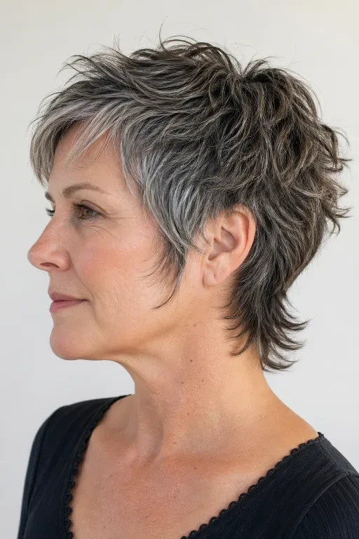 25 Short Winter Wave Hairstyles For Women Over 60 With Textured Ends That Are Chic, Soft and Flattering 11 Cropped Wavy Layers With Airy Movement