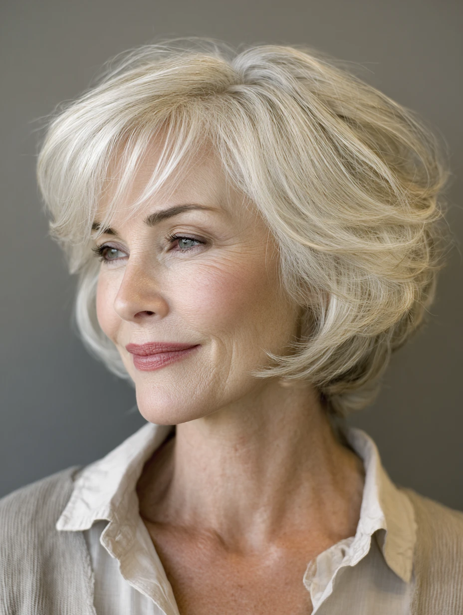 38 Sleek Winter Blowout Hairstyles for Women Over 50 With a Side Part That Are Chic, Polished and Easy to Wear 8 Sleek Side Part for Fine Hair