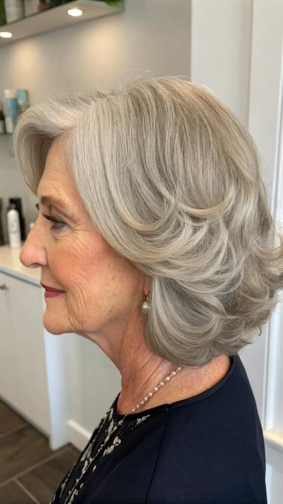 38 Sleek Winter Blowout Hairstyles for Women Over 50 With a Side Part That Are Chic, Polished and Easy to Wear 9 Sleek Side Part for Thick Hair