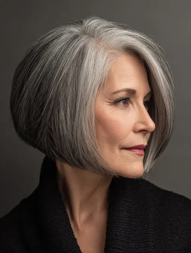 38 Sleek Winter Blowout Hairstyles for Women Over 50 With a Side Part That Are Chic, Polished and Easy to Wear 13 Sleek Side Part, Chin Length
