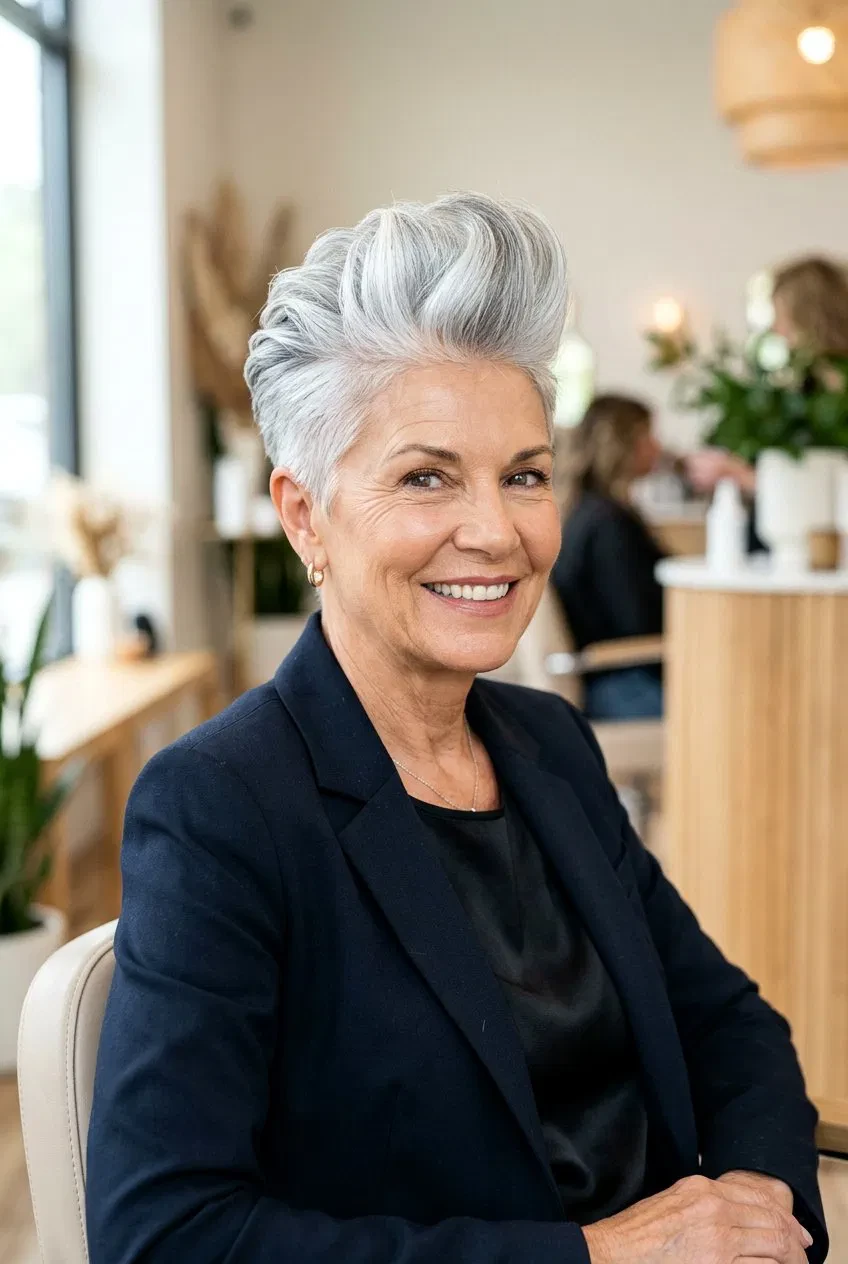38 Sleek Winter Blowout Hairstyles for Women Over 50 With a Side Part That Are Chic, Polished and Easy to Wear 21 Sleek Side Part for the Office