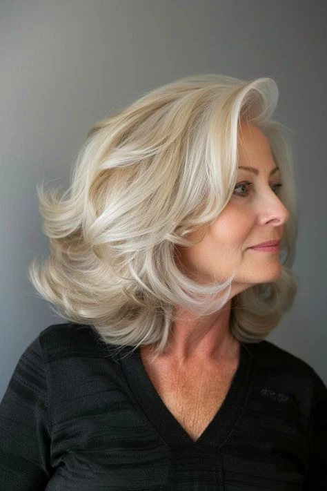 38 Sleek Winter Blowout Hairstyles for Women Over 50 With a Side Part That Are Chic, Polished and Easy to Wear 27 Sleek Side Part With Volume at the Crown