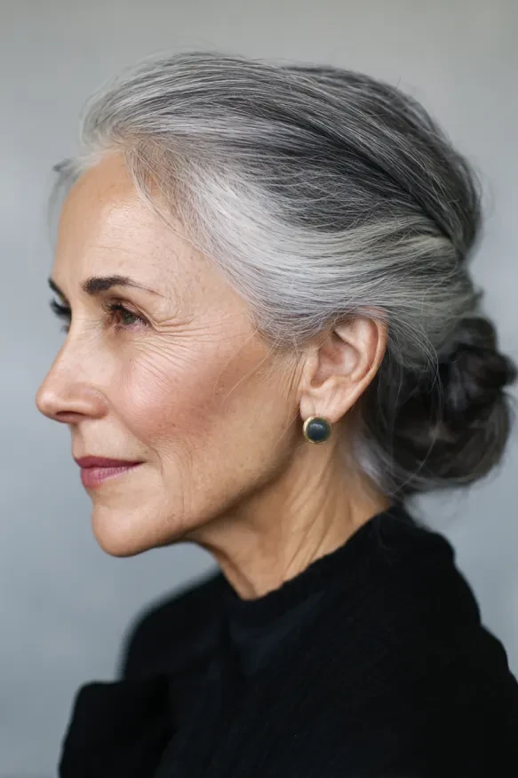 38 Sleek Winter Blowout Hairstyles for Women Over 50 With a Side Part That Are Chic, Polished and Easy to Wear 29 Sleek Side Part With Tucked Sides