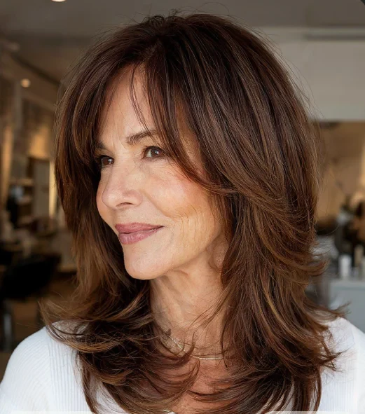 38 Sleek Winter Blowout Hairstyles for Women Over 50 With a Side Part That Are Chic, Polished and Easy to Wear 36 Sleek Side Part With Long Face-Framing Pieces