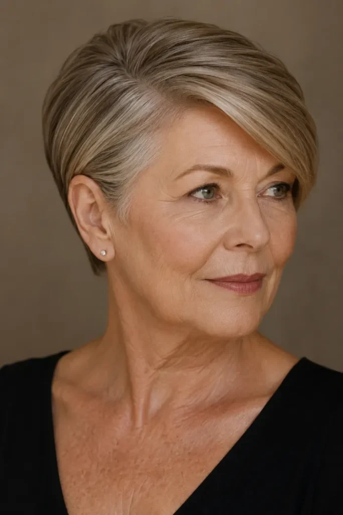 38 Sleek Winter Blowout Hairstyles for Women Over 50 With a Side Part That Are Chic, Polished and Easy to Wear 37 Sleek Side Part, Classic Salon Finish