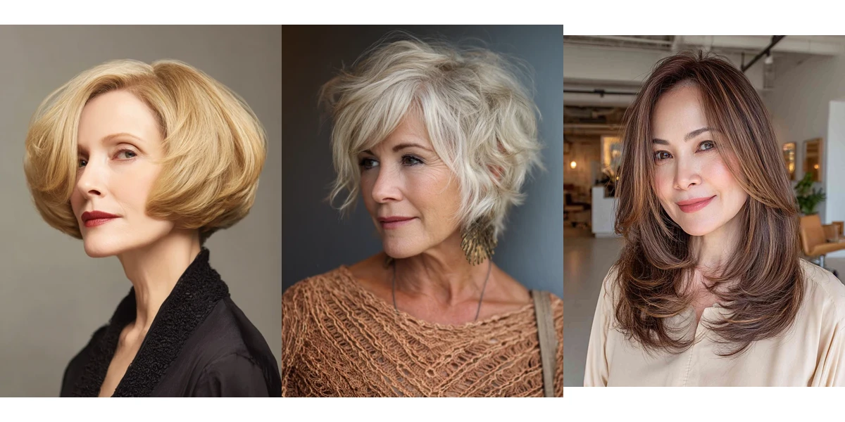 38 Sleek Winter Blowout Hairstyles for Women Over 50 With a Side Part That Are Chic, Polished and Easy to Wear