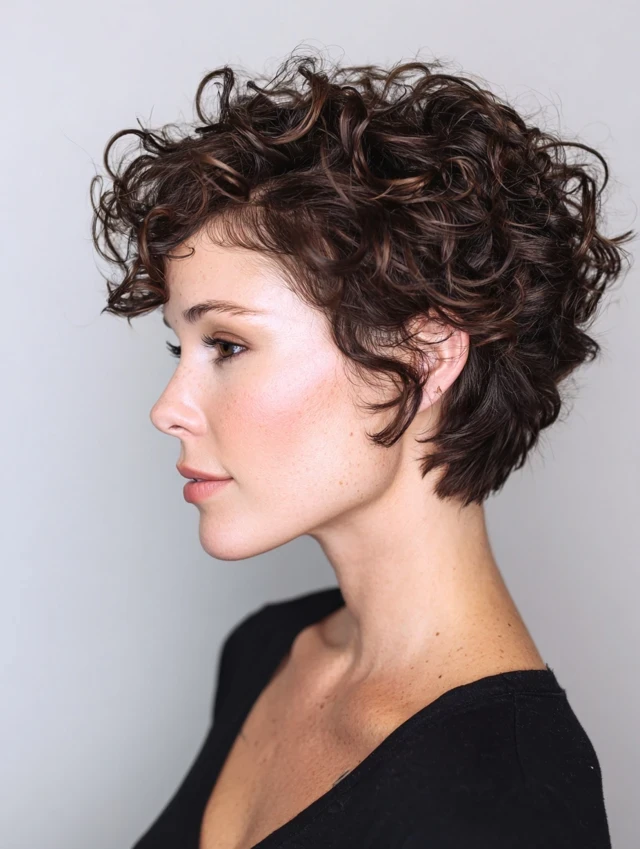 Soft Short Curls With A Soft Finish