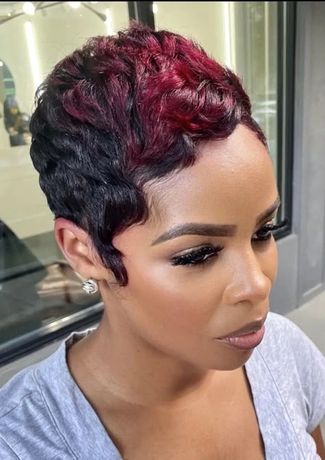Chic Short Valentine Hair With A Glossy Shine