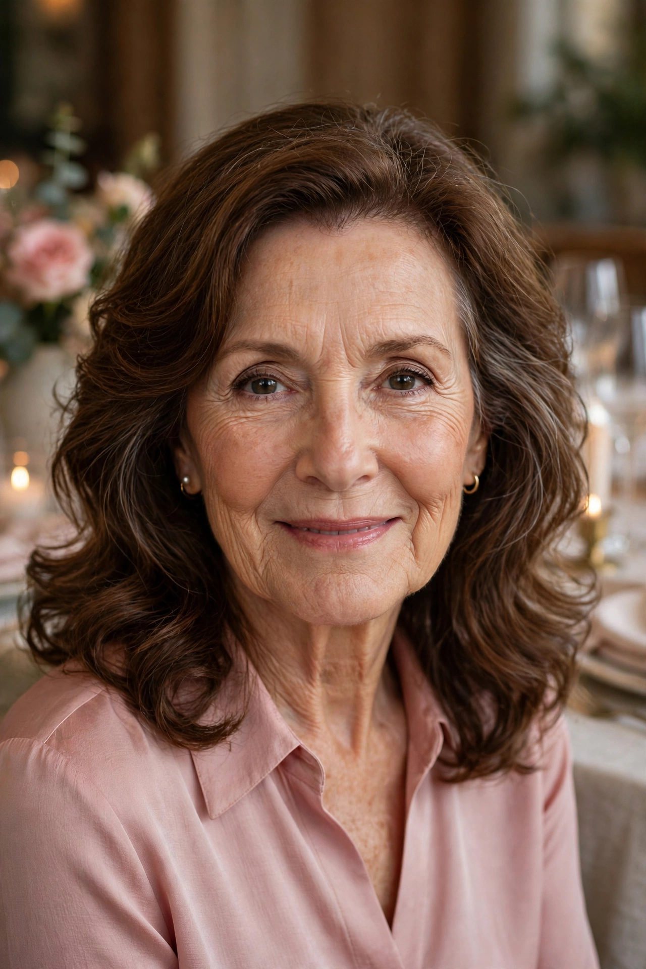 easy soft waves with rollers in chestnut brown with no-fuss finish