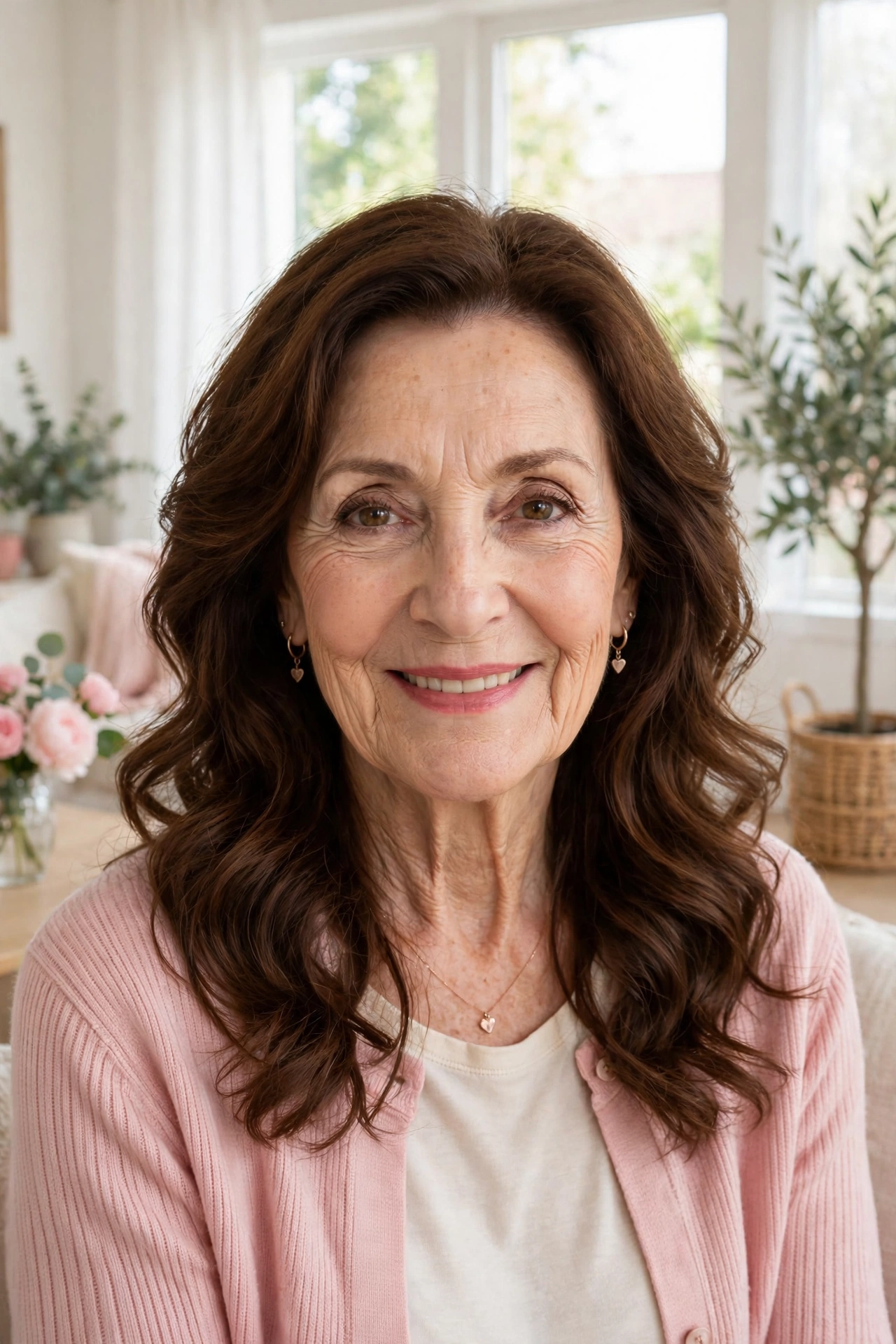 easy soft waves with a quick blow-dry in chestnut brown with soft hold