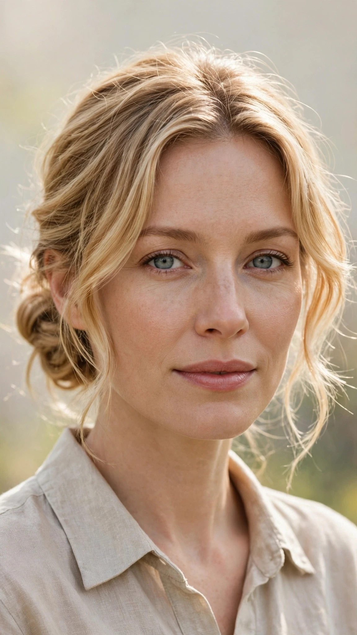 Spring Bun Hairstyles With A Low Coiled Bun At The Nape With Soft Bends And Flicked Ends, Wispy Pieces Around The Face And Honey Blonde Shine