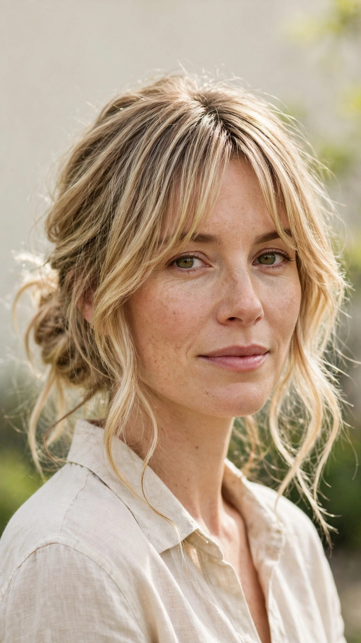 Spring Bun Hairstyles With A Messy Low Bun And Loose Strands With A Relaxed Lived-In Wave, Curtain Pieces And Delicate Blonde Dimension