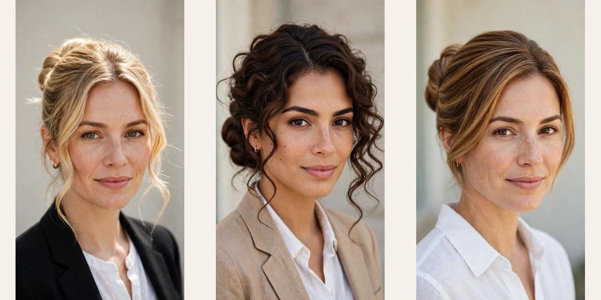 30 spring bun hairstyles with a sleek wrapped bun for work
