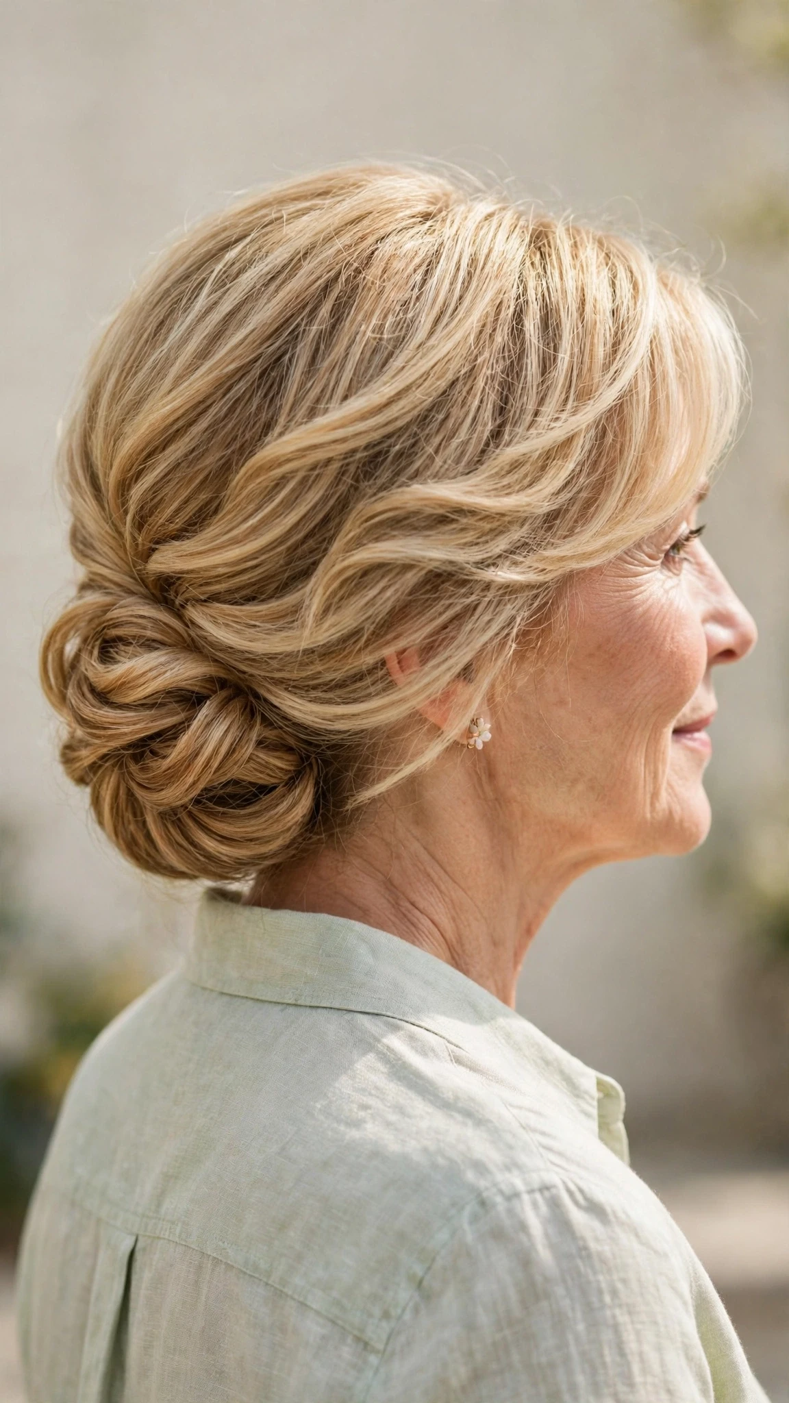 Spring Chignon Hairstyles For Easter Lunch With Soft Waves, A Layered Shape That Moves And Honey Blonde Shine