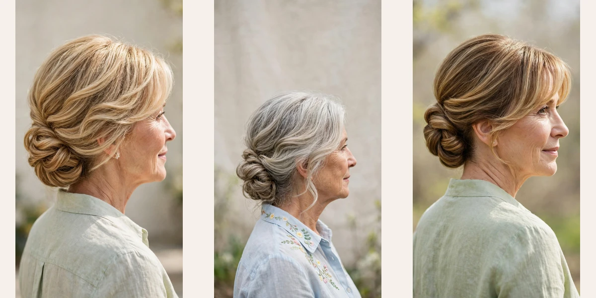 22 spring chignon hairstyles for women over 50 for Easter lunch