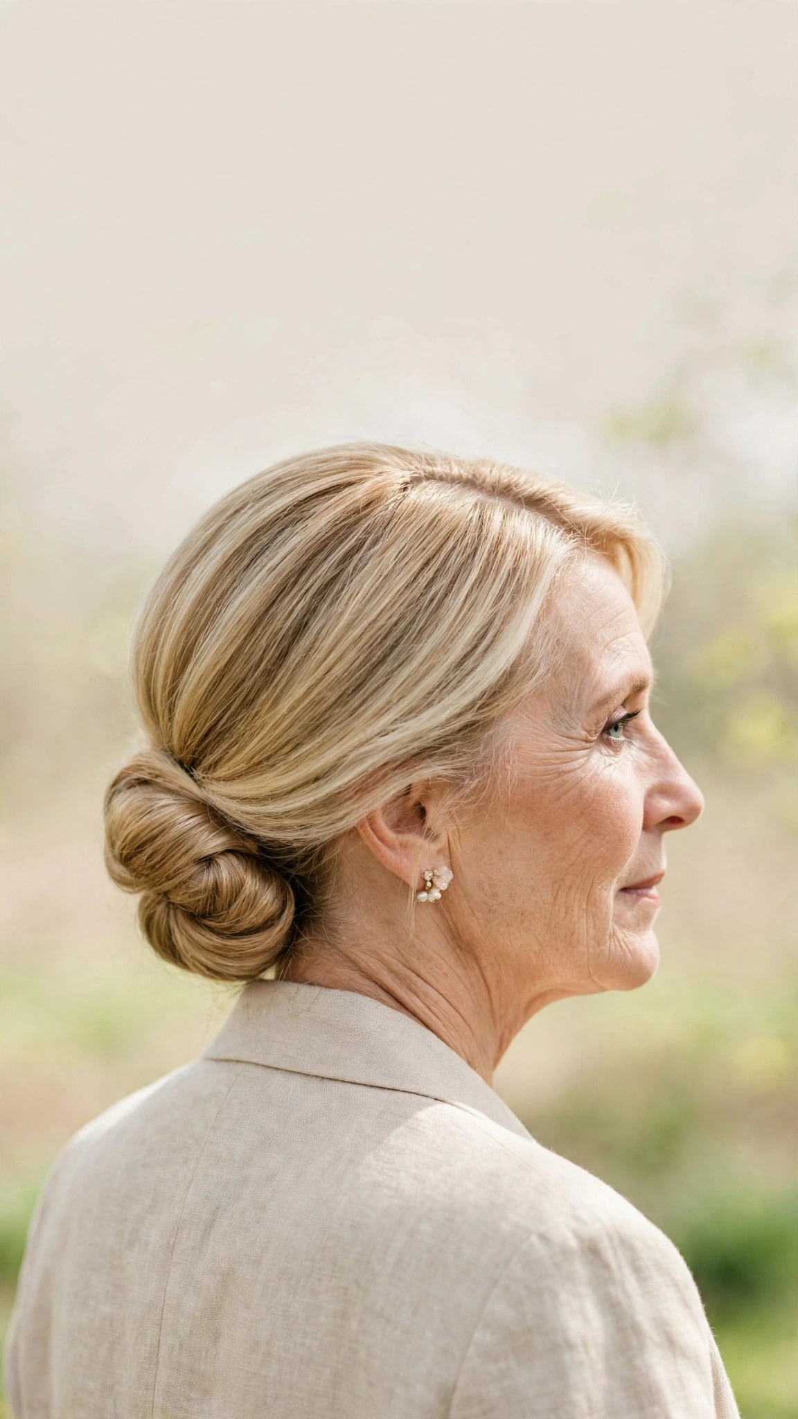Spring Chignon Hairstyles For Spring Weddings With Smooth Glossy Lengths, A Deep Side Part And Delicate Blonde Dimension