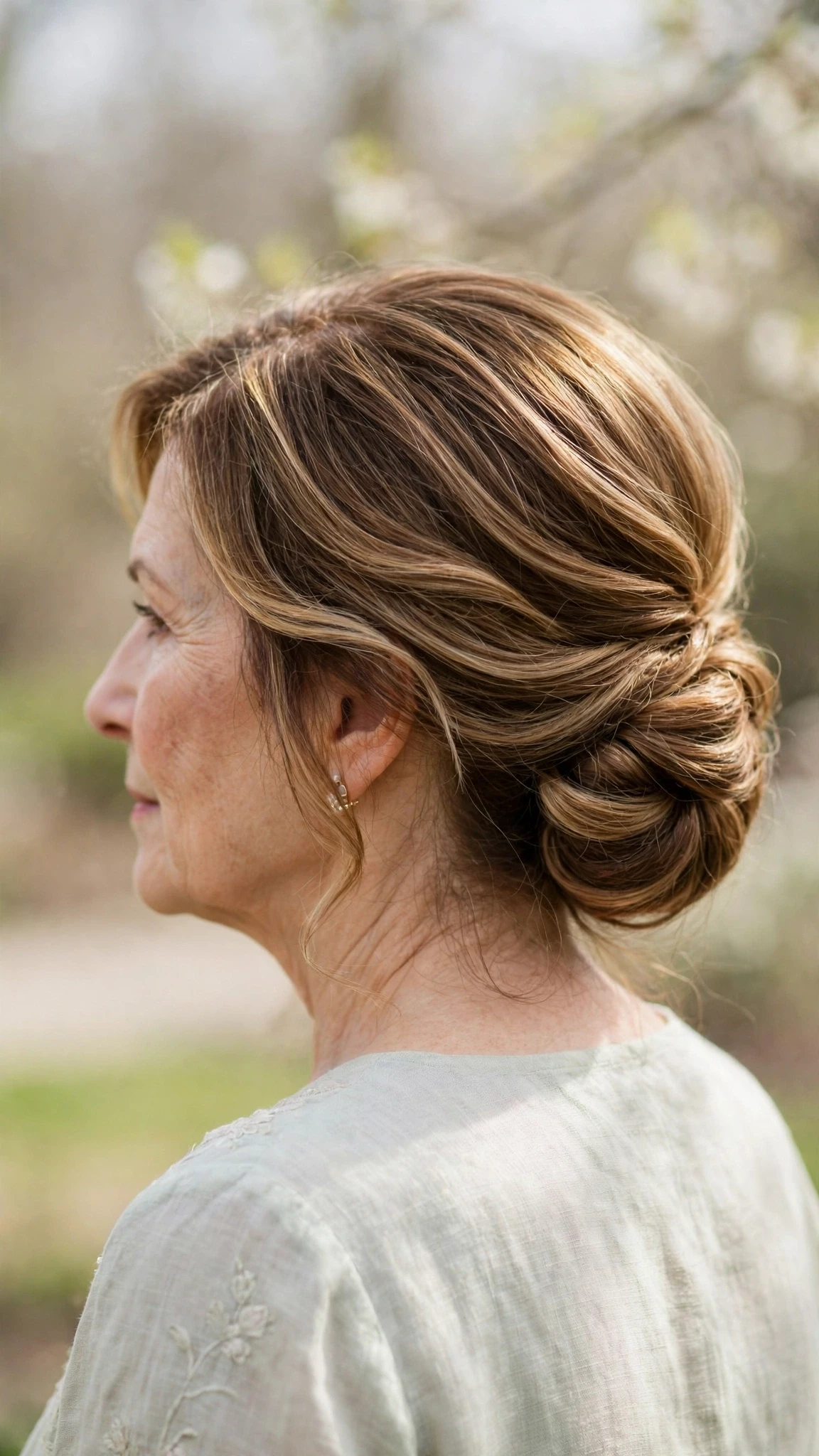 Spring Chignon Hairstyles For Spring Weddings With Smooth Glossy Lengths, A Layered Shape That Moves And Soft Golden Pieces