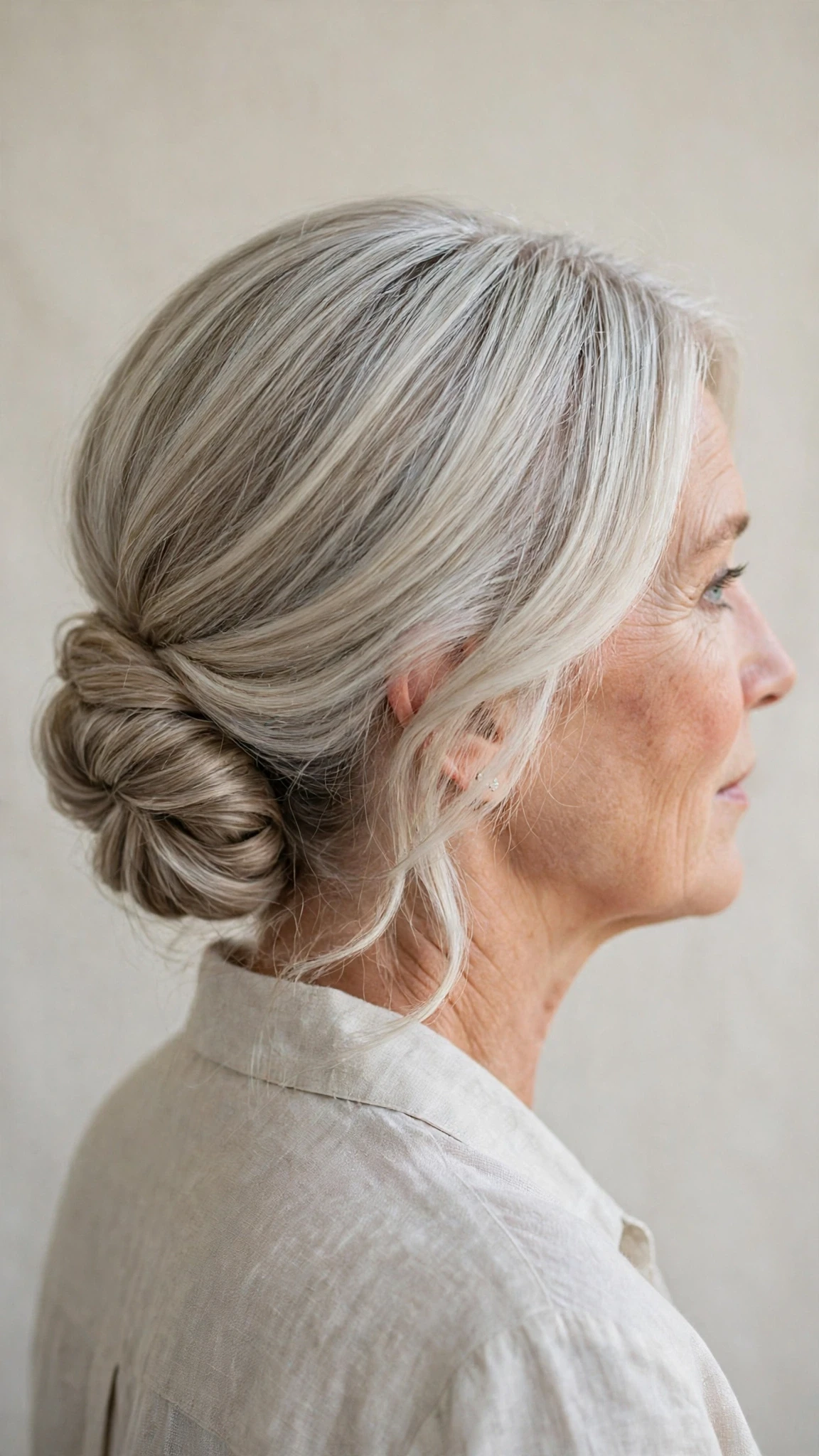 Spring Chignon Hairstyles For Spring Weddings With Smooth Glossy Lengths, Feathered Ends And Cool Ash Softness