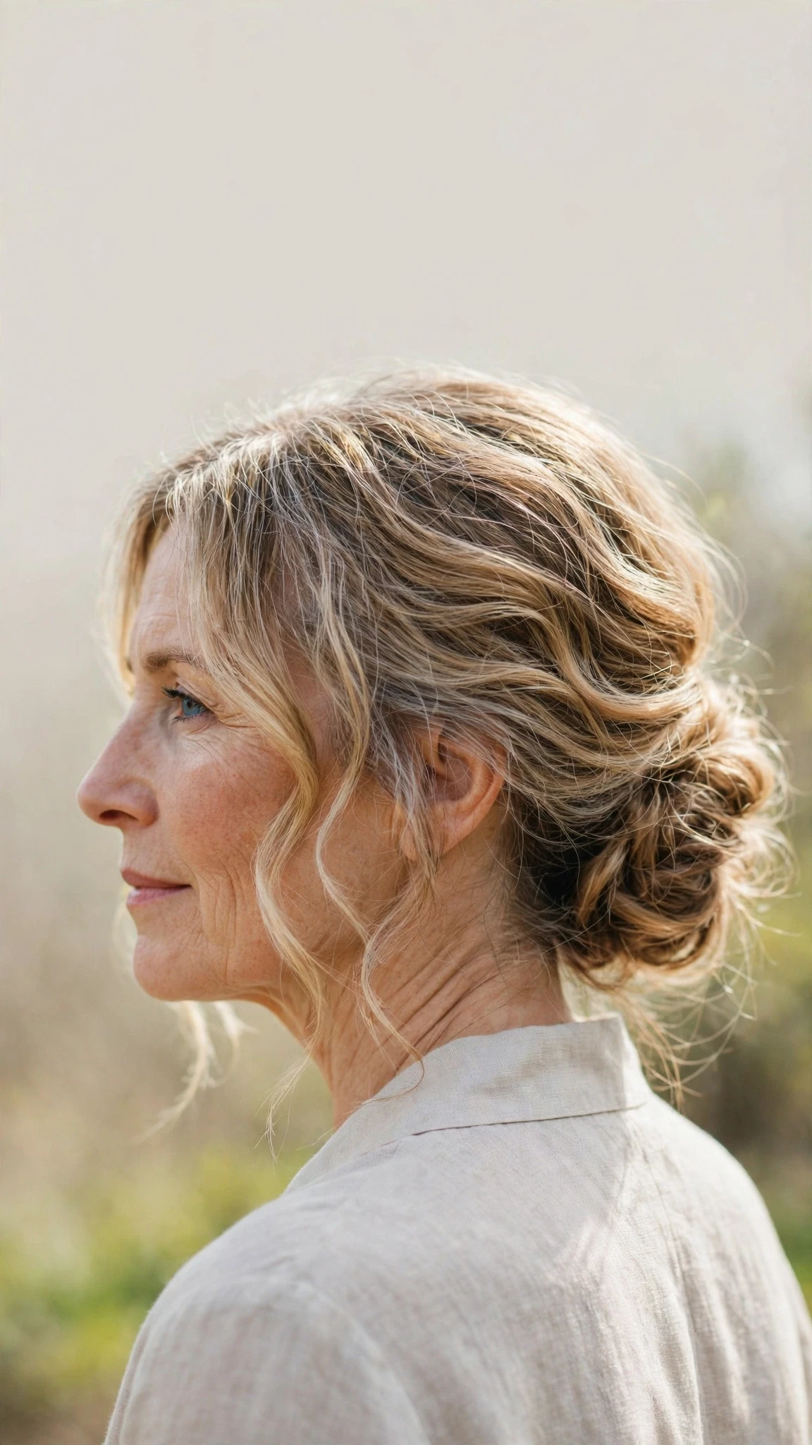 Spring Chignon Hairstyles For Spring Weddings With A Relaxed Lived-In Wave, Wispy Pieces Around The Face And Soft Golden Pieces