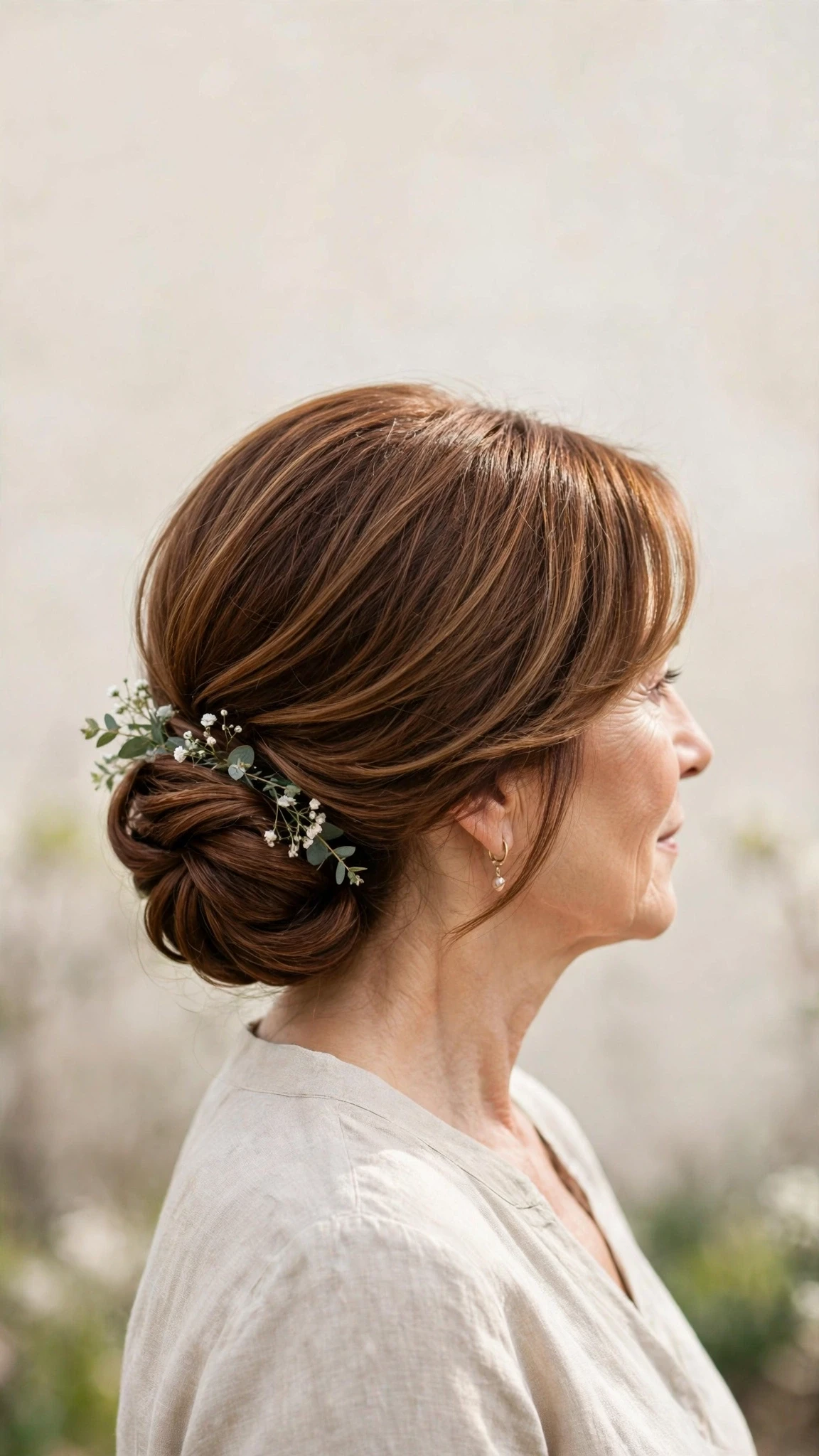 Spring Chignon Hairstyles For Spring Weddings With Smooth Glossy Lengths, A Layered Shape That Moves And Warm Chestnut Warmth